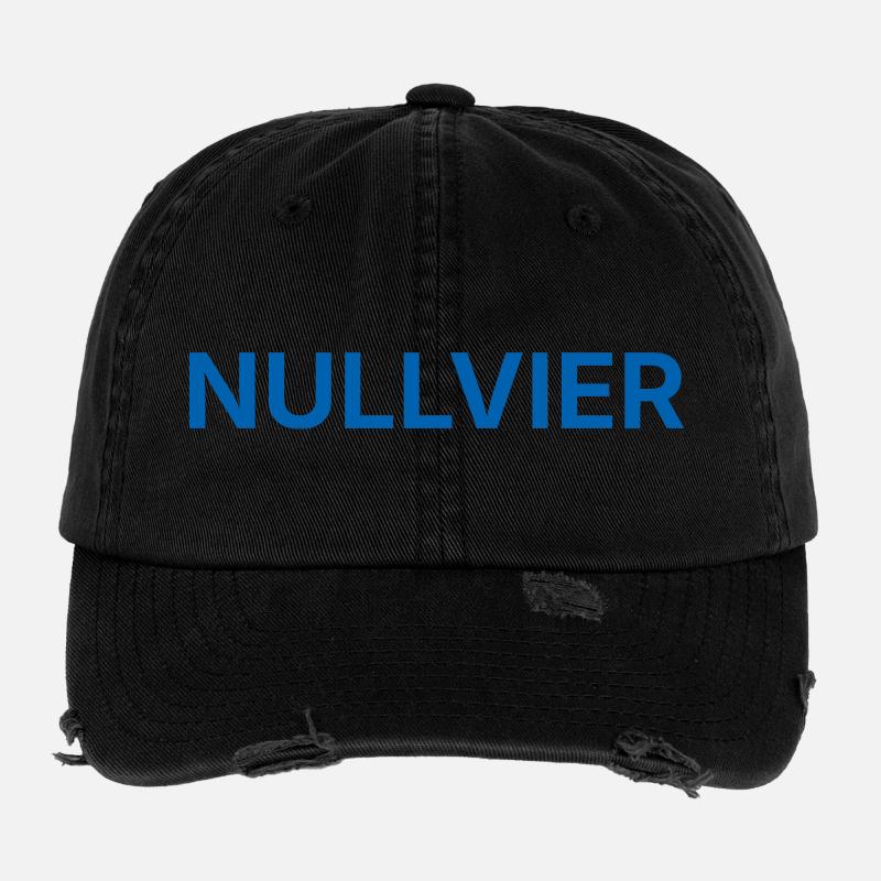 Nullvier blau Flexfit Vintage Destroyed Cap