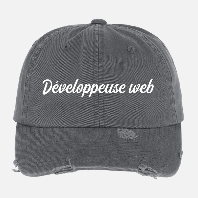 Développeuse Web Casquette vintage effet usé Flexfit