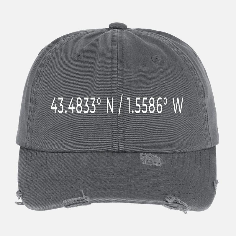 ATLANTEA GPS BIARRITZ Casquette vintage effet usé Flexfit