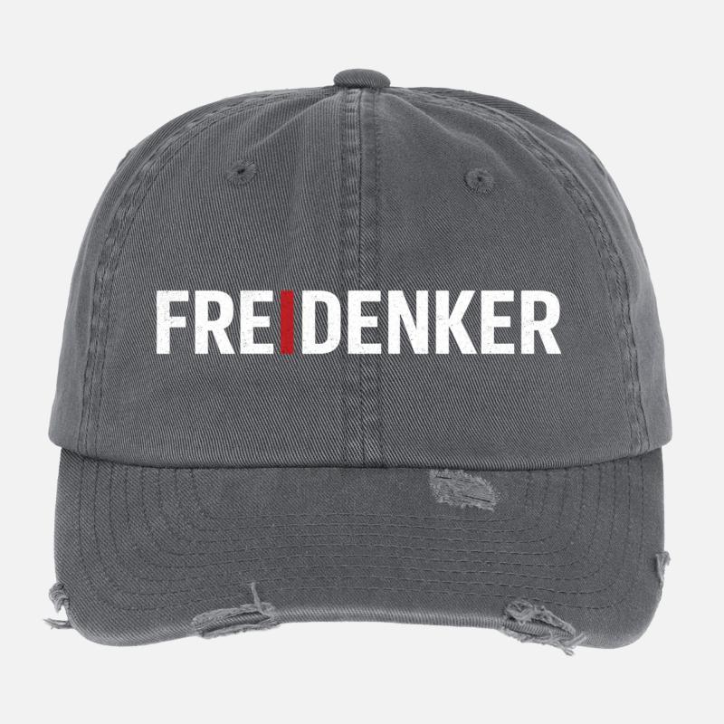 Freidenker – Starkes Typografie Statement Flexfit Vintage Destroyed Cap