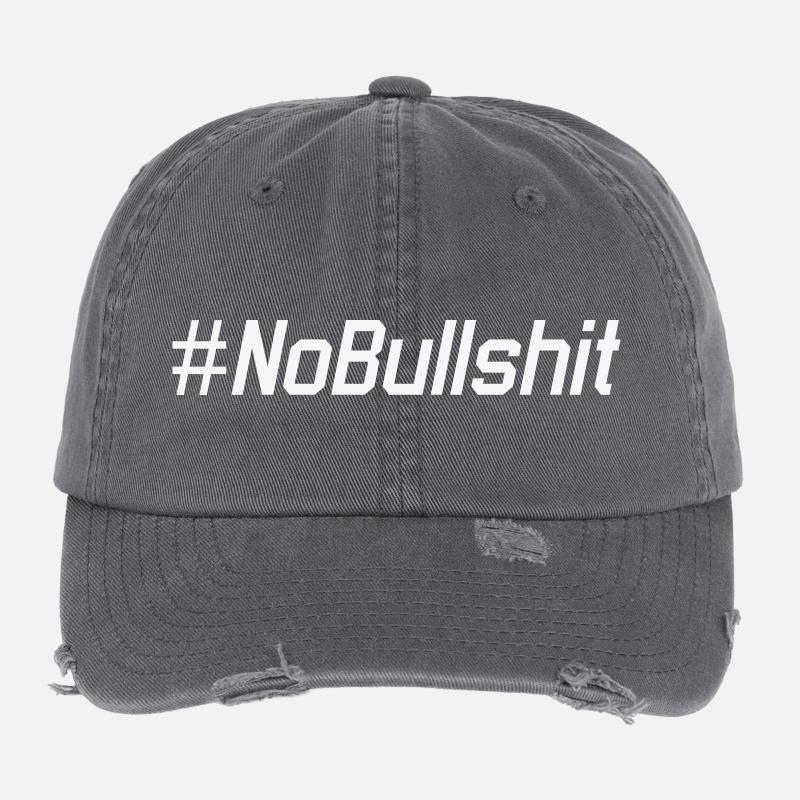 HASHTAG NO BULLSHIT #NoBullshit # No Bullshit Casquette vintage effet usé Flexfit