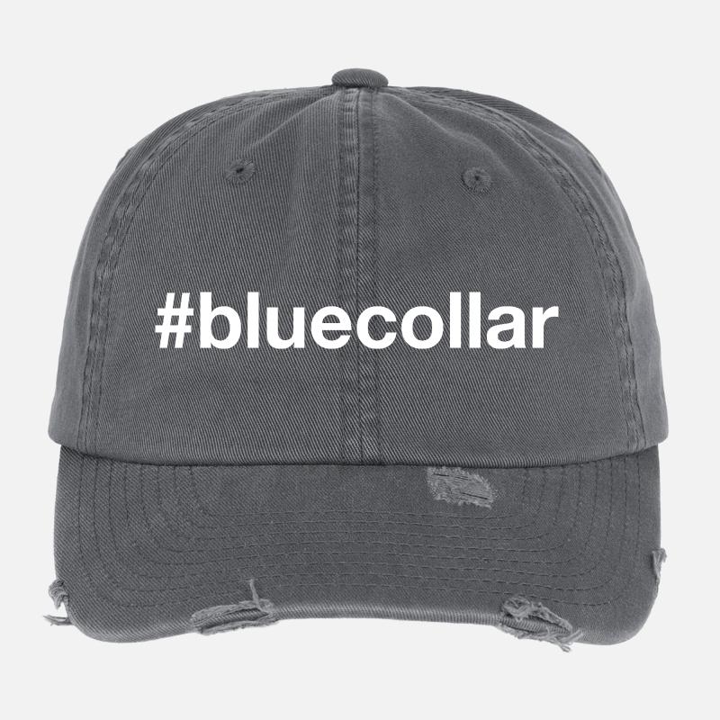 BLUE COLLAR Hashtag Flexfit Vintage Destroyed Cap