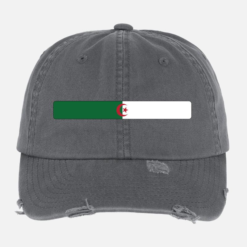 Drapeau Algérie Casquette vintage effet usé Flexfit