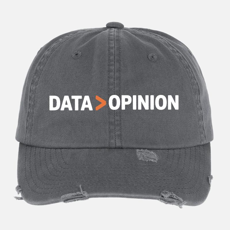Les données plutôt que l’opinion Statistiques Analyse Science Casquette vintage effet usé Flexfit