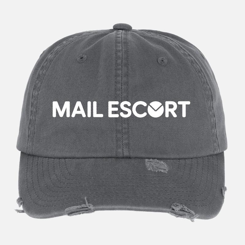 Mail Escort - Mailman Gift Postman Postal Worker Flexfit Vintage Destroyed Cap