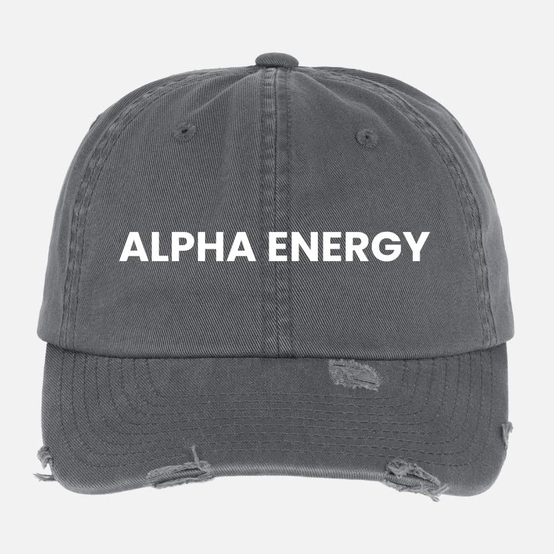 Emblème d’Énergie Alpha Casquette vintage effet usé Flexfit