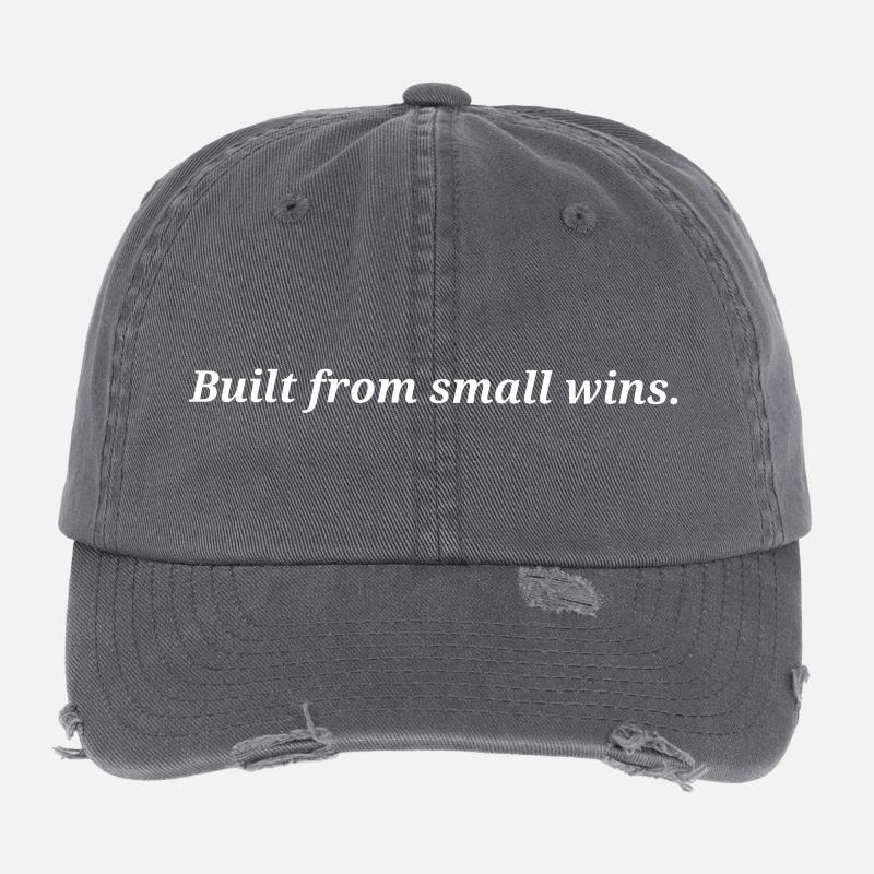 Construit à partir de petites victoires. Casquette vintage effet usé Flexfit