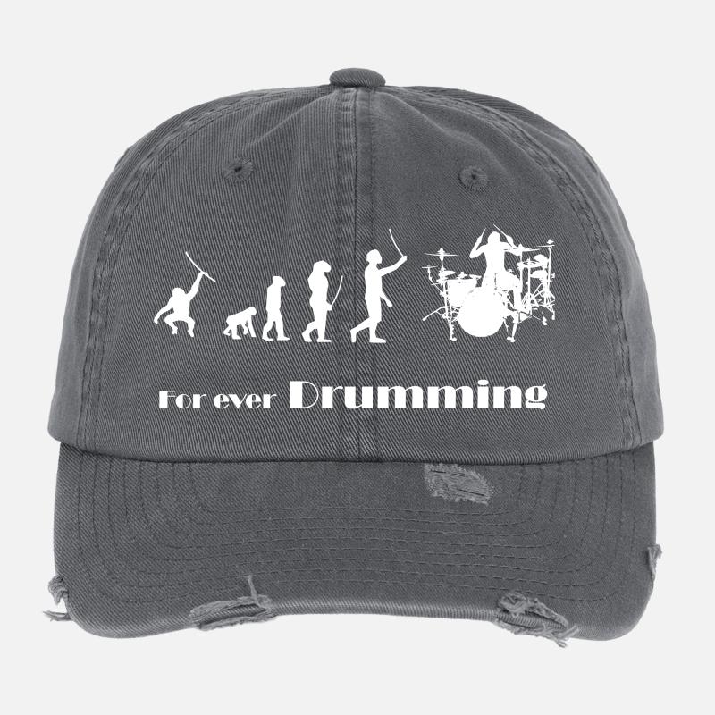 Evolution - Pour toujours jouer du tambour Casquette vintage effet usé Flexfit