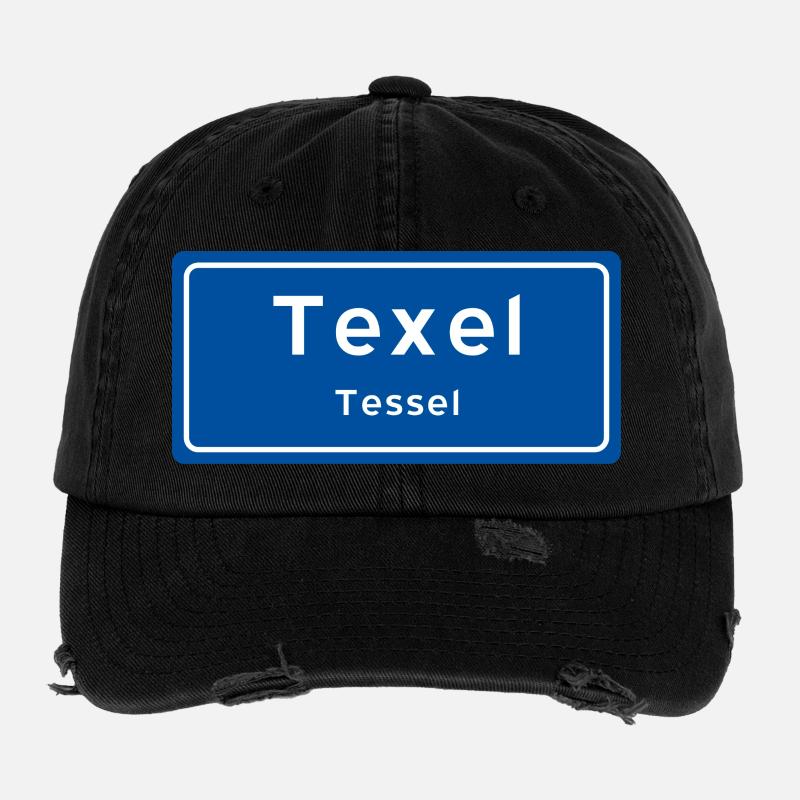 Plaque signalétique Texel Casquette vintage effet usé Flexfit