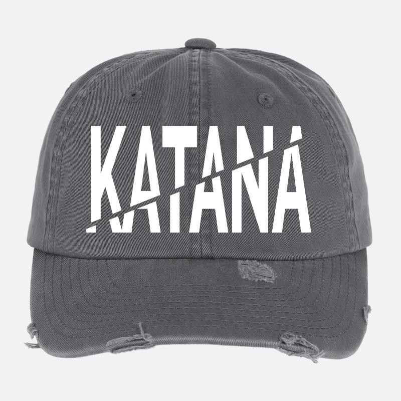 katana cut Flexfit Vintage Destroyed Cap