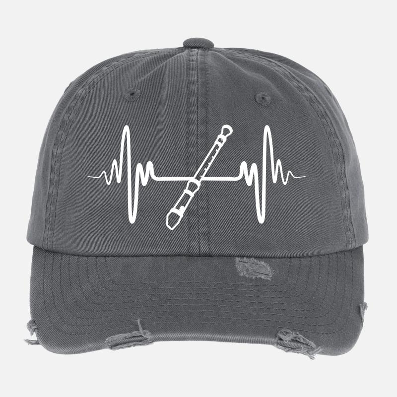 Flute Sketch Flexfit Vintage Destroyed Cap