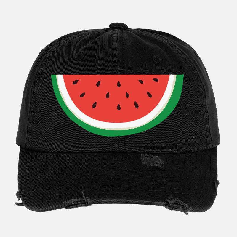 Pastèque - symbole palestinien Casquette vintage effet usé Flexfit