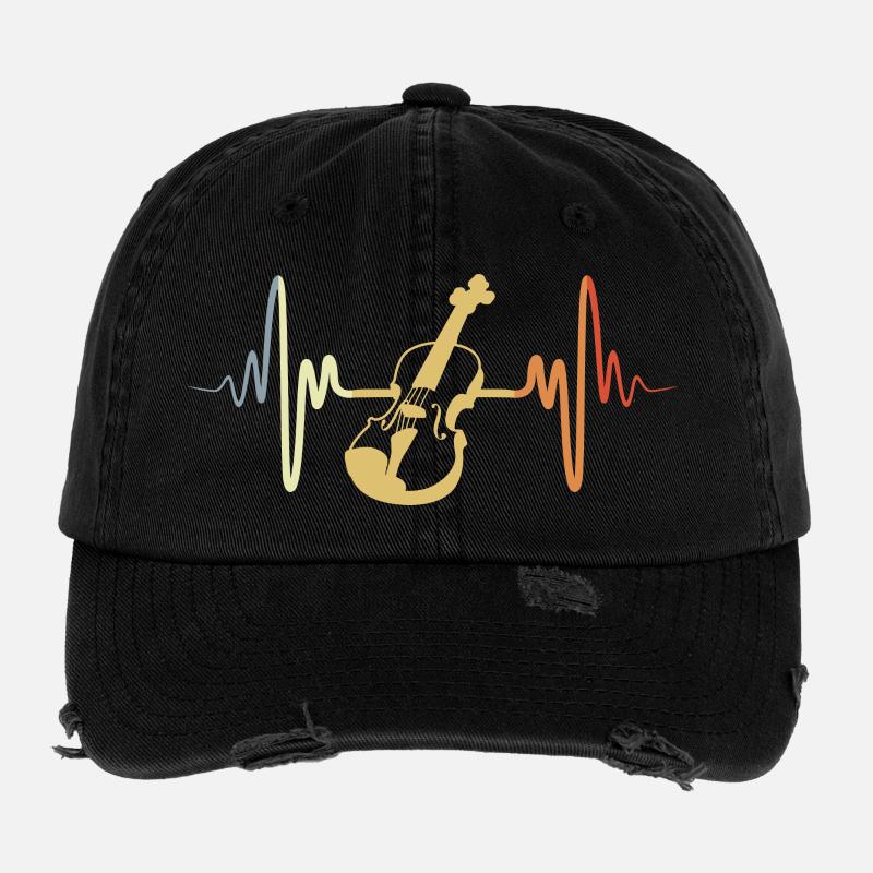 Violon Vintage Casquette vintage effet usé Flexfit