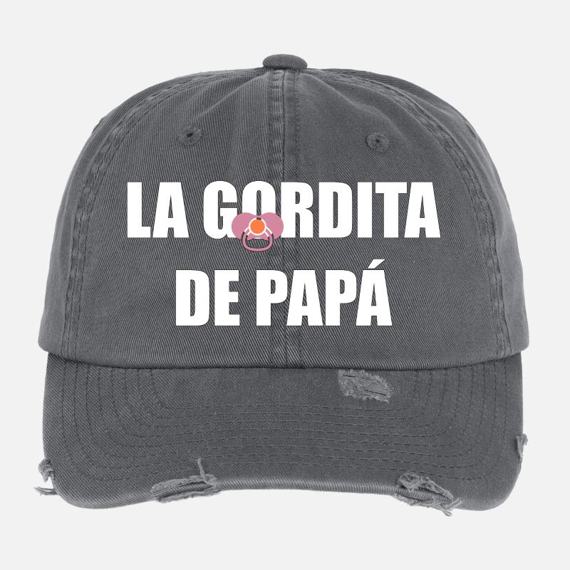 Dad's Chubby in WHITE Flexfit Vintage Destroyed Cap