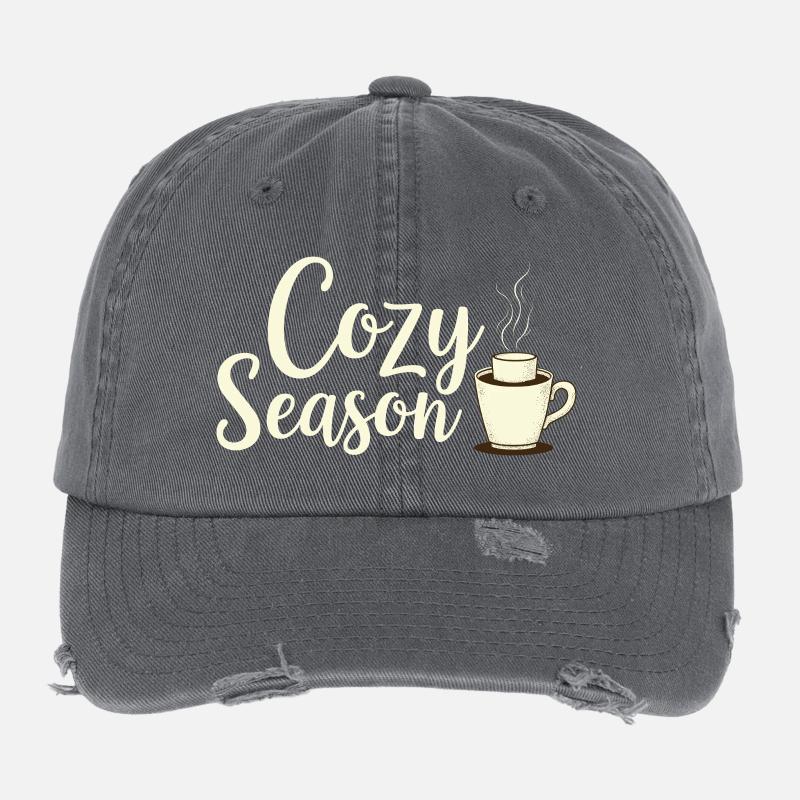 Boisson d’automne de saison douillette Casquette vintage effet usé Flexfit