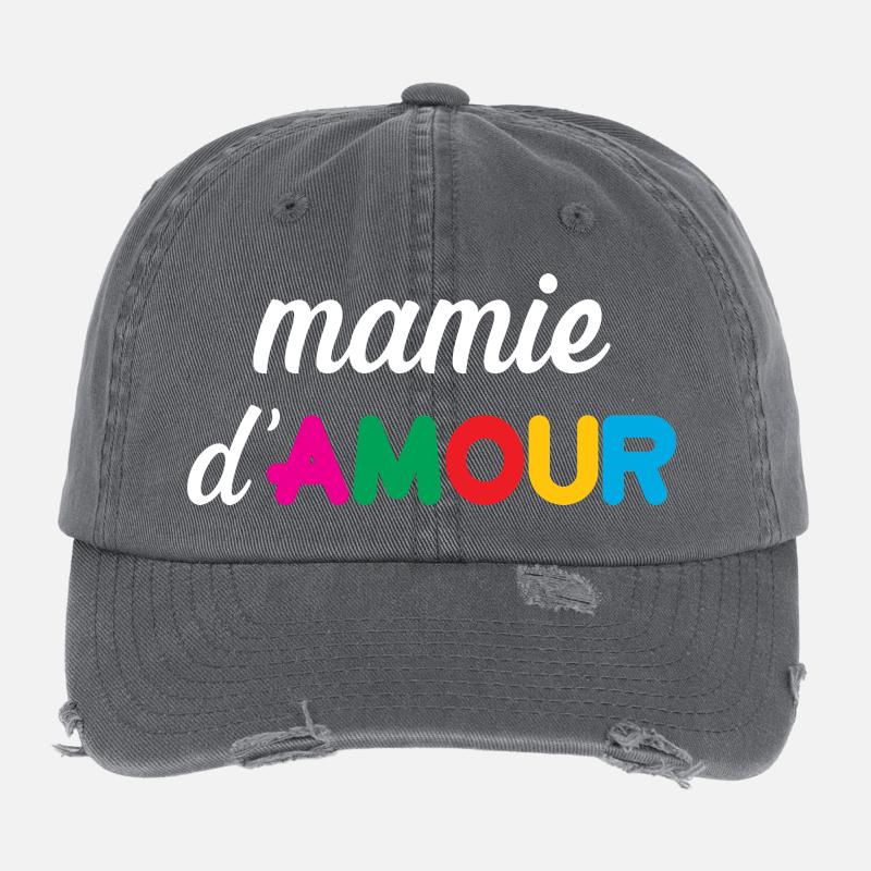 Mamie d'Amour Casquette vintage effet usé Flexfit