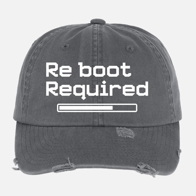 Redémarrage requis - Style de jeu rétro Casquette vintage effet usé Flexfit