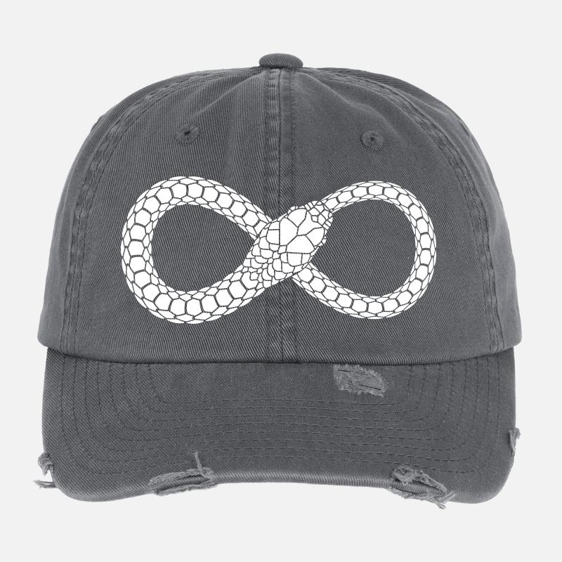 Unendliche Schlangenschleife Flexfit Vintage Destroyed Cap