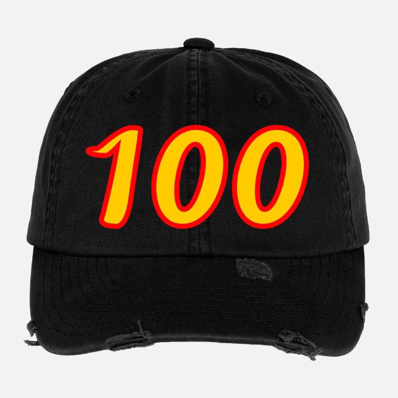 100. 100 ANS. 100e ANNIVERSAIRE. ANNIVERSAIRE 100  Casquette vintage effet usé Flexfit