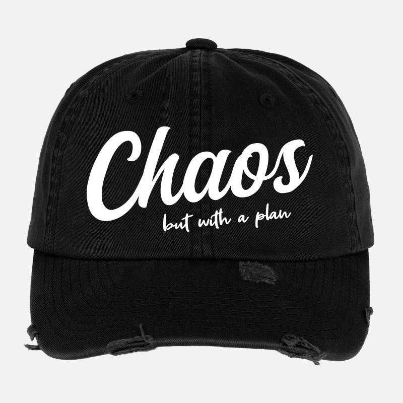 Systematic chaos - Flexfit Vintage Destroyed Cap - black