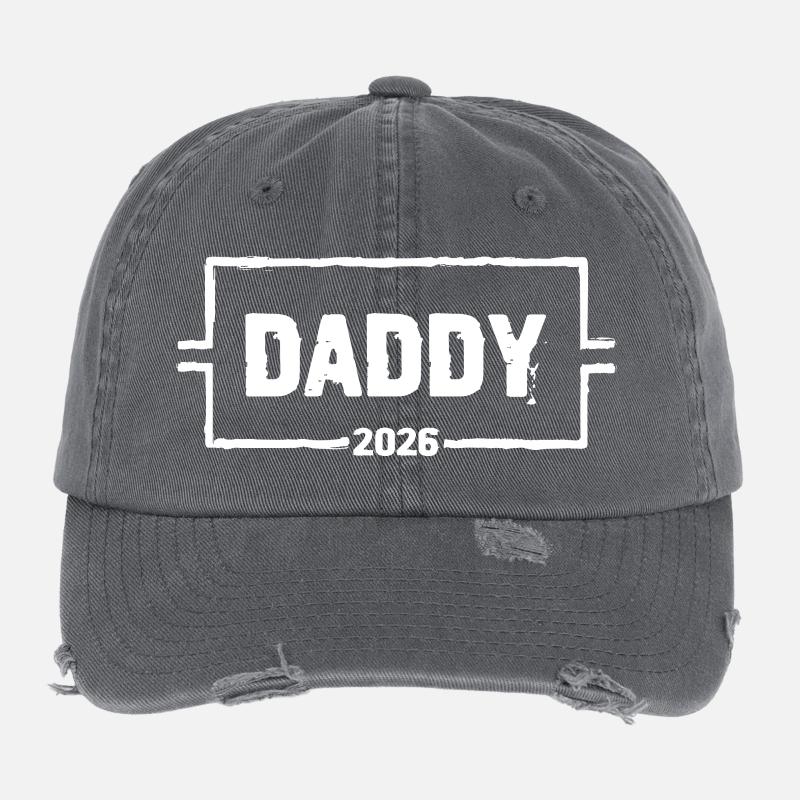 DADDY 2026 Stolzer werdender Vater Flexfit Vintage Destroyed Cap