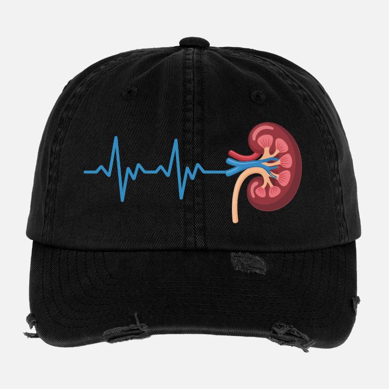 Graphe du rythme rénal Casquette vintage effet usé Flexfit