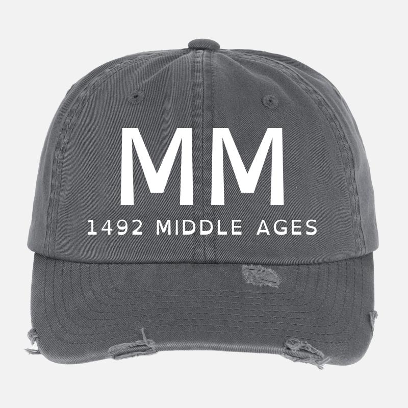 2000_LINE_white Flexfit Vintage Destroyed Cap