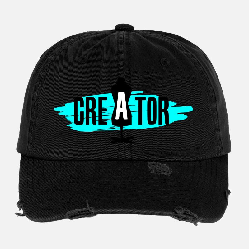 Creator - Blau Flexfit Vintage Destroyed Cap
