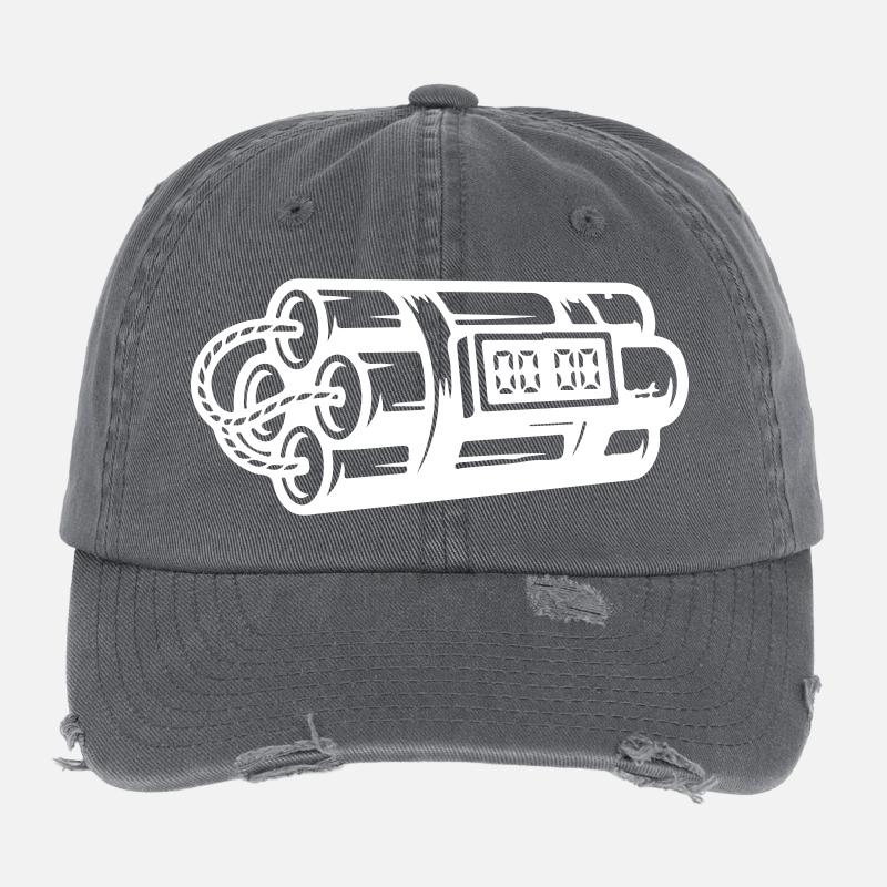 Bombe à retardement Dynamite explosive Casquette vintage effet usé Flexfit