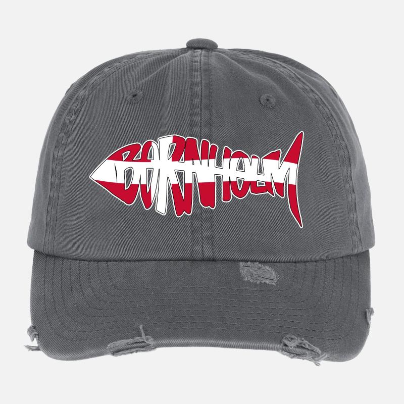 Bornholm Fish - Design Flexfit Vintage Destroyed Cap