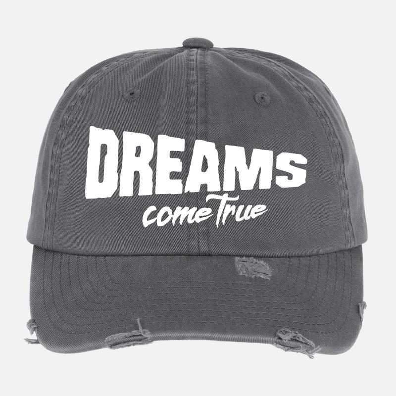 dreams come true traeume traeumen dream wish Flexfit Vintage Destroyed Cap