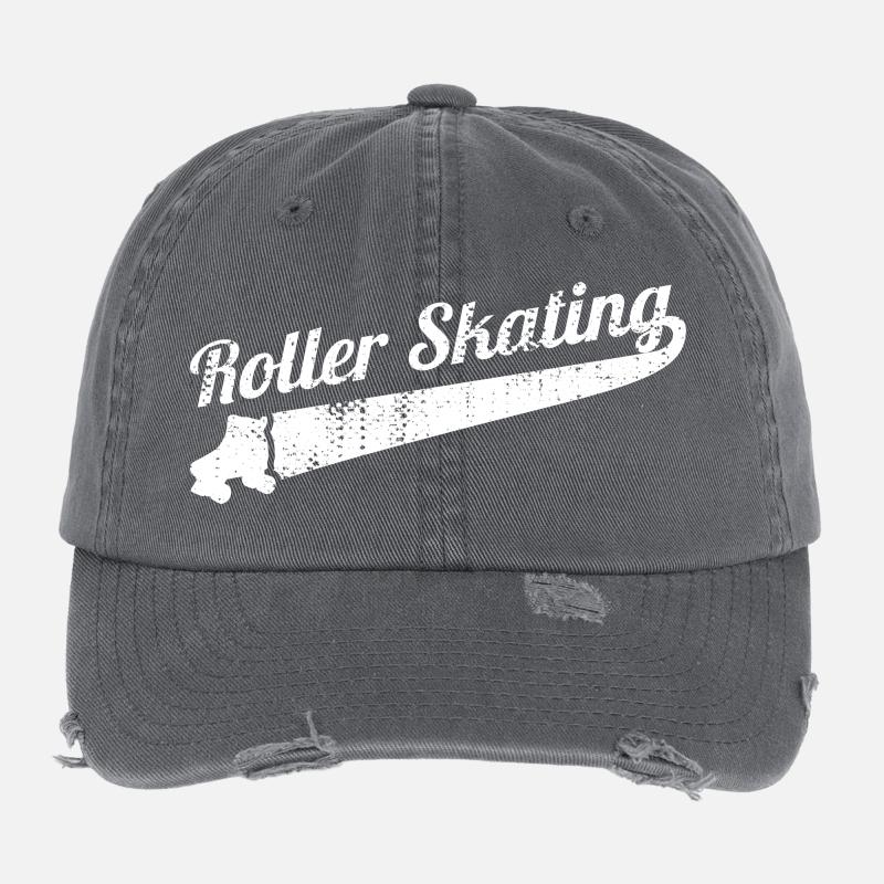80s roller skating Flexfit Vintage Destroyed Cap