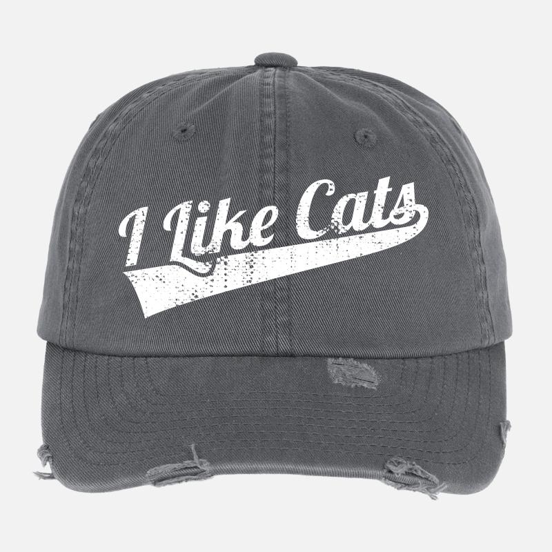 J’aime les chats Casquette vintage effet usé Flexfit