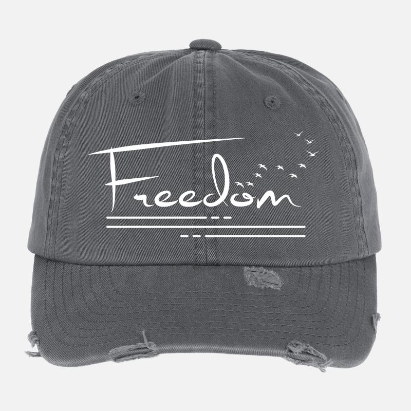 Freedom: Light Bird Flight Flexfit Vintage Destroyed Cap
