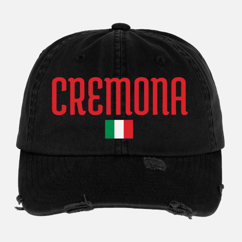 Drapeau de Crémone en Italie. Casquette vintage effet usé Flexfit