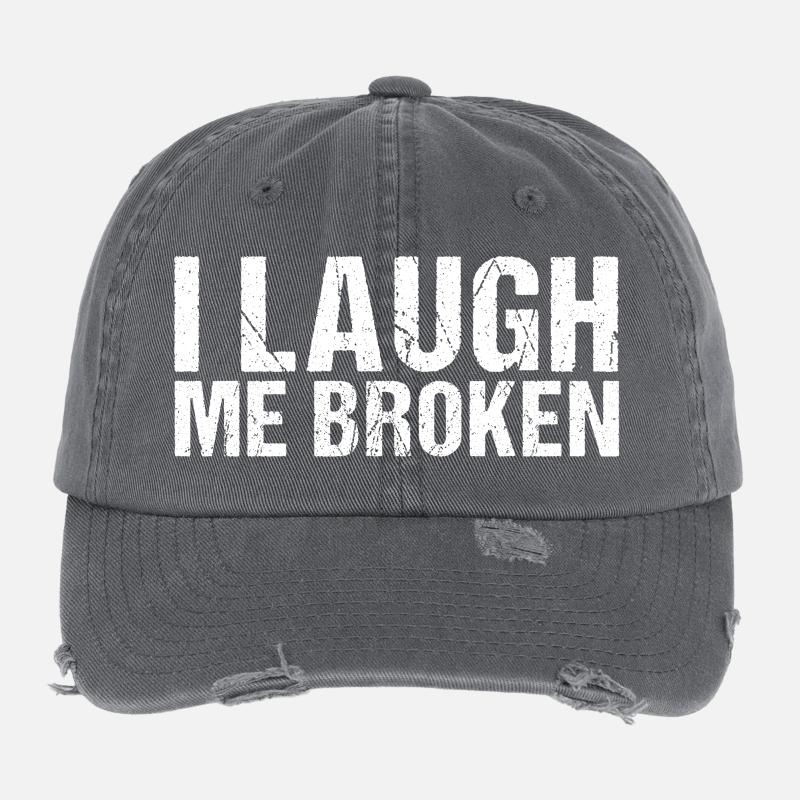 Je ris moi broken denglish Casquette vintage effet usé Flexfit