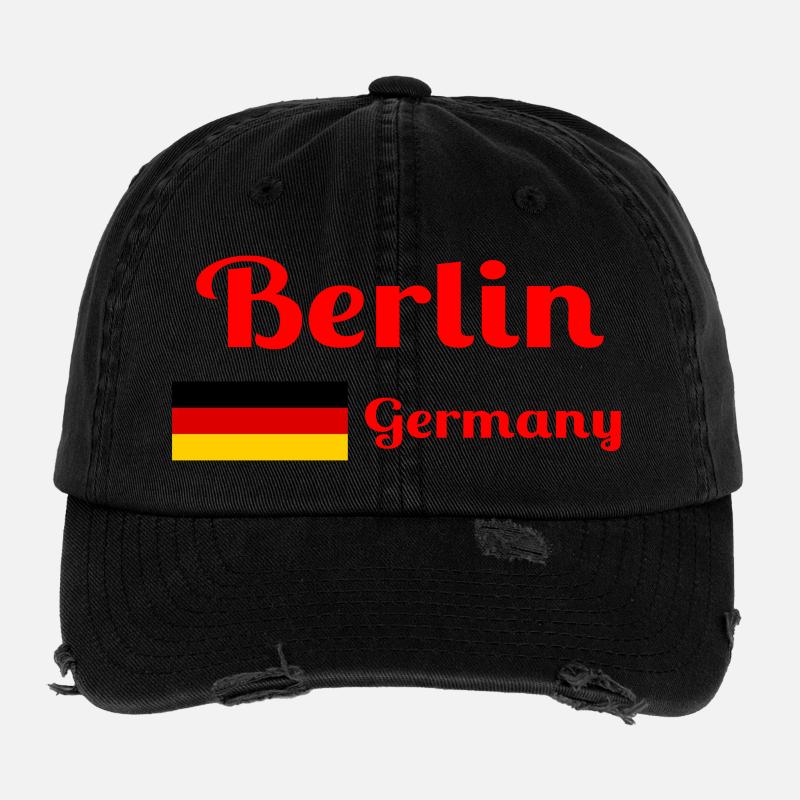 Berlin, Deutschland - Stilvolle Drucke Flexfit Vintage Destroyed Cap