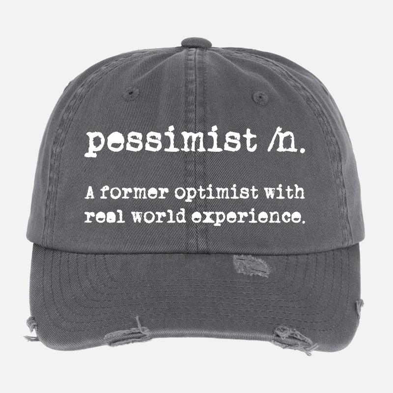 Pessimist Definition Flexfit Vintage Destroyed Cap