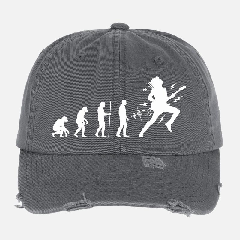 Évolution vers la conception de guitares de musicien rock Casquette vintage effet usé Flexfit