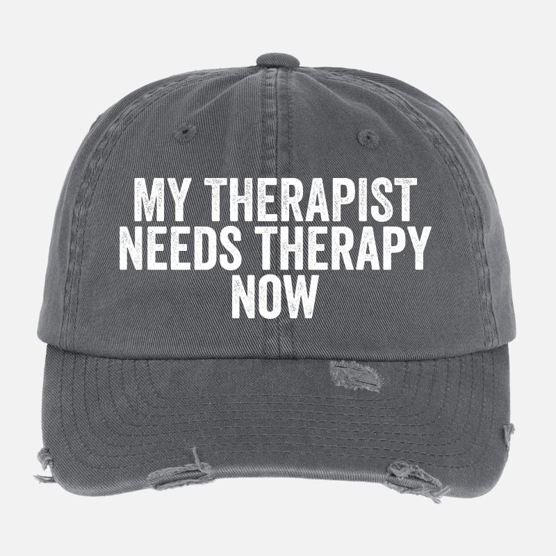 My therapist now needs therapy himself. Flexfit Vintage Destroyed Cap