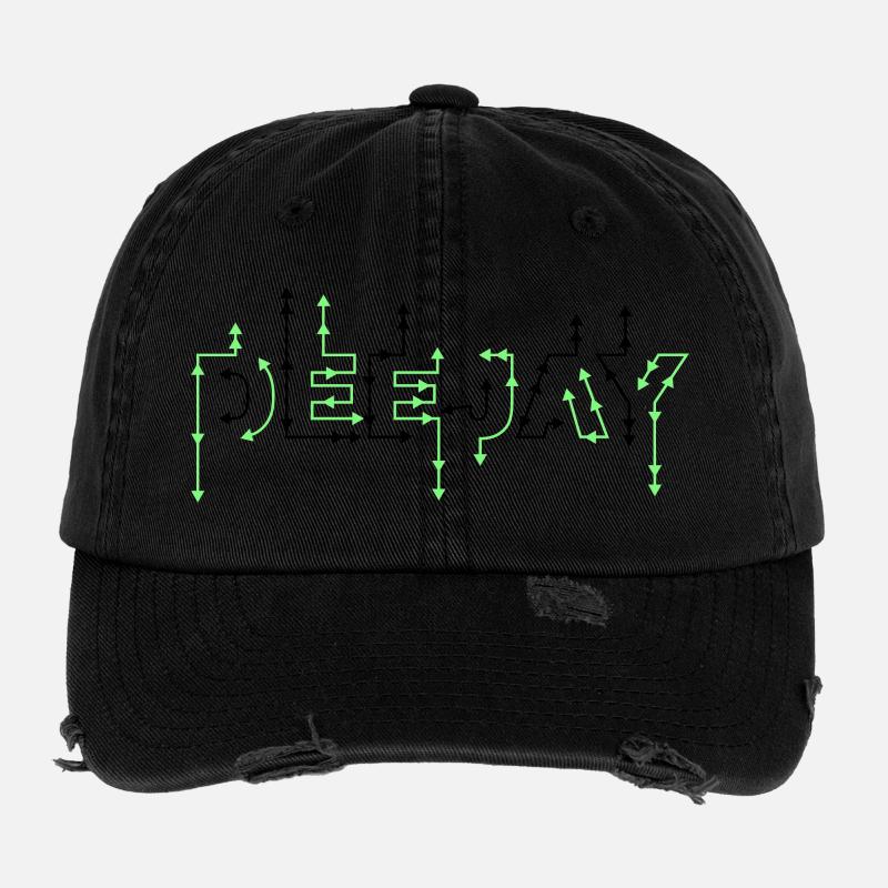 DEEJAY PFEILE SW - Flexfit Vintage Destroyed Cap - Schwarz
