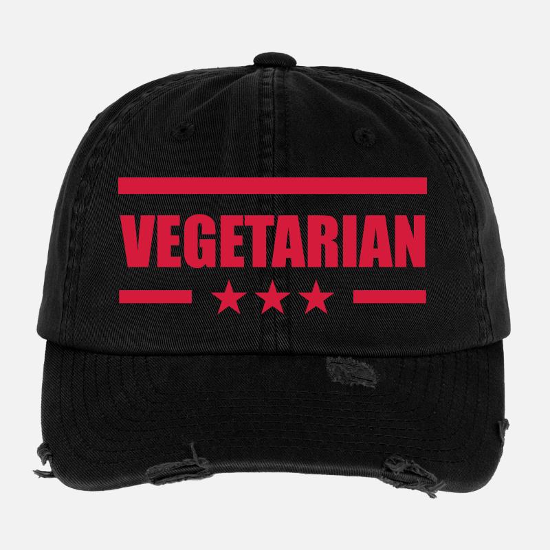 Vegetarian Casquette vintage effet usé Flexfit