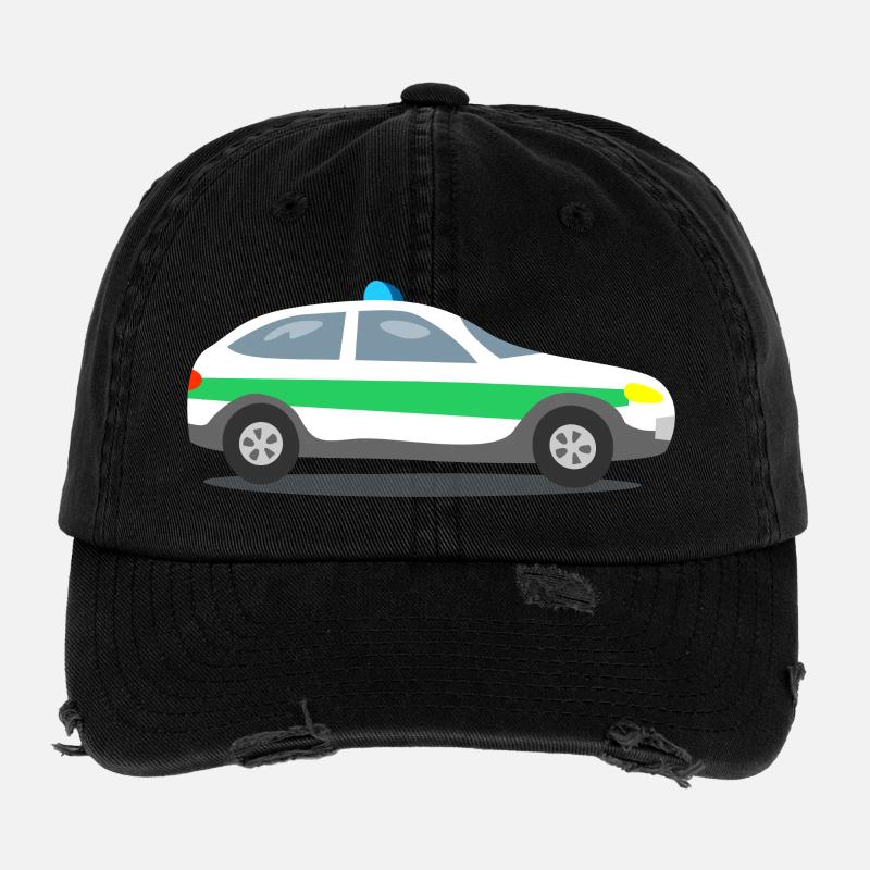 Polizeiauto mit Blaulicht Flexfit Vintage Destroyed Cap