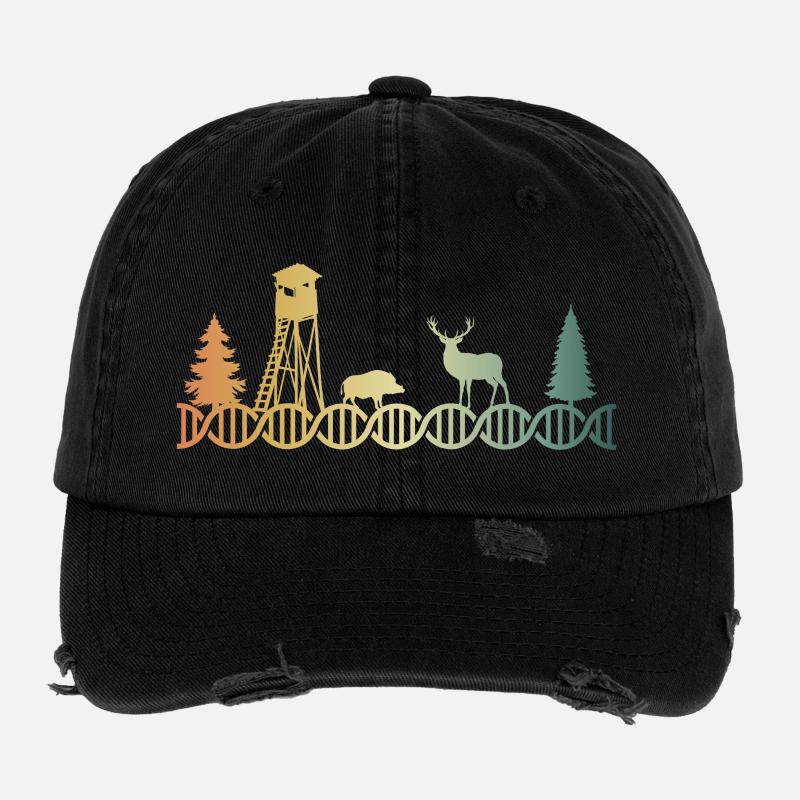 L’ADN de chasse du chasseur à siège haut Casquette vintage effet usé Flexfit