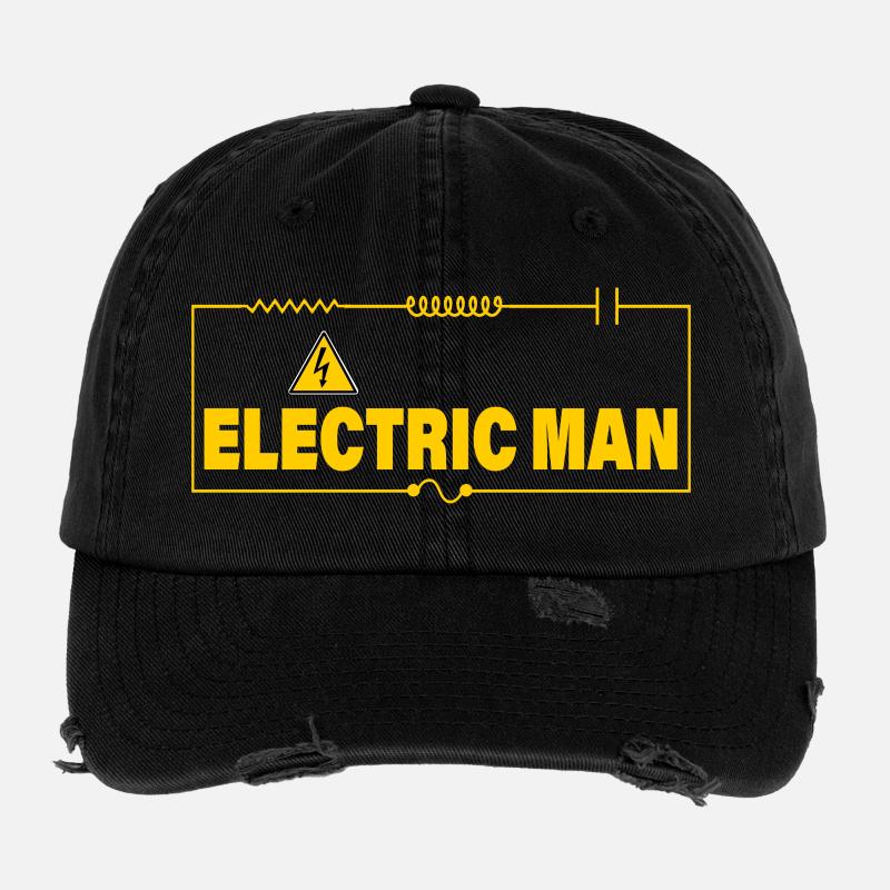 ELECTRIC MAN Flexfit Vintage Destroyed Cap