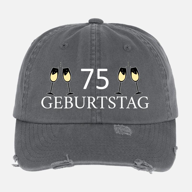 75th birthday 75 years Flexfit Vintage Destroyed Cap