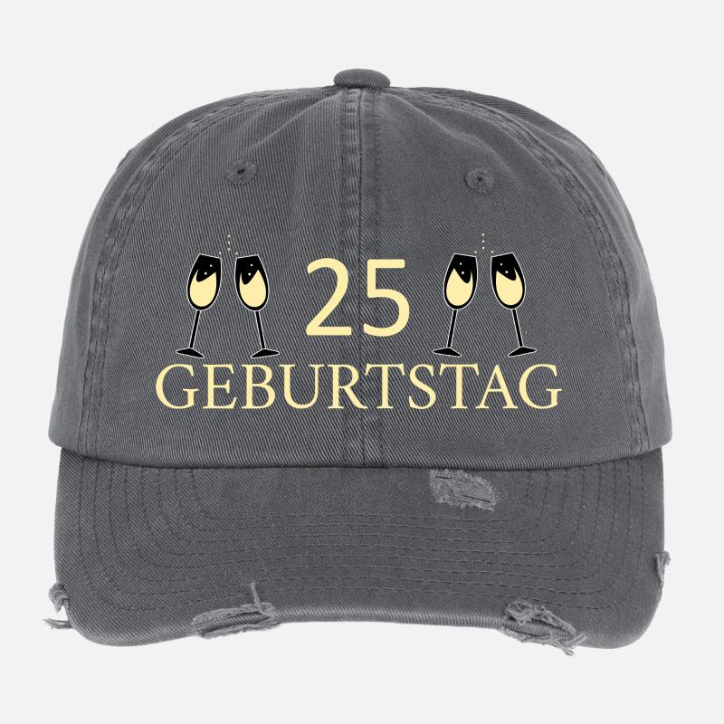 25e anniversaire 25 ans Casquette vintage effet usé Flexfit