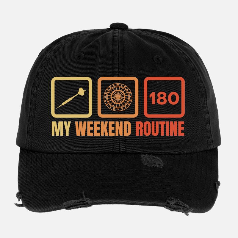 Darts Players Weekend Routine Flexfit Vintage Destroyed Cap