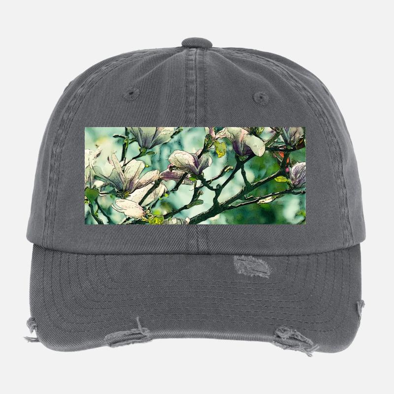 Magnolia Vintage Design Casquette vintage effet usé Flexfit
