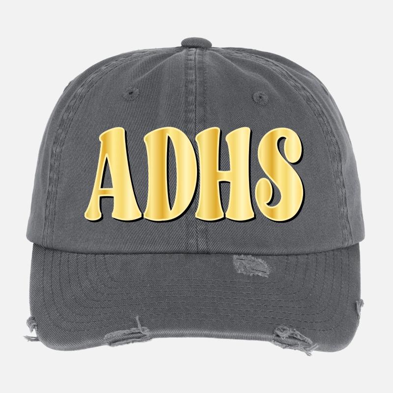 ADHD attention deficit Flexfit Vintage Destroyed Cap